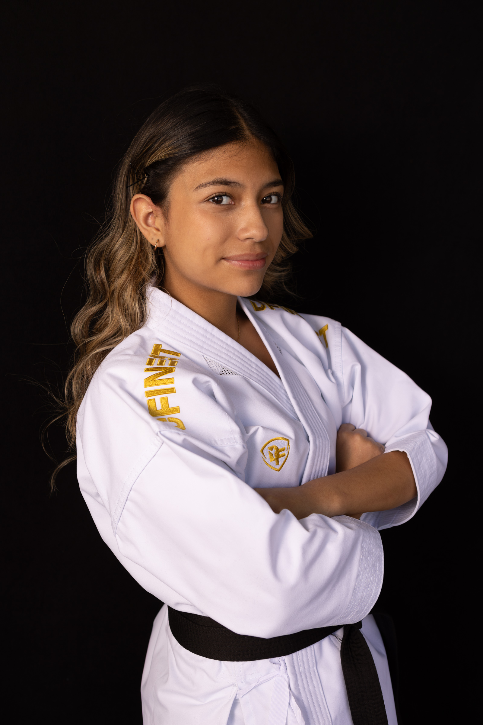 Karate kata gi female model